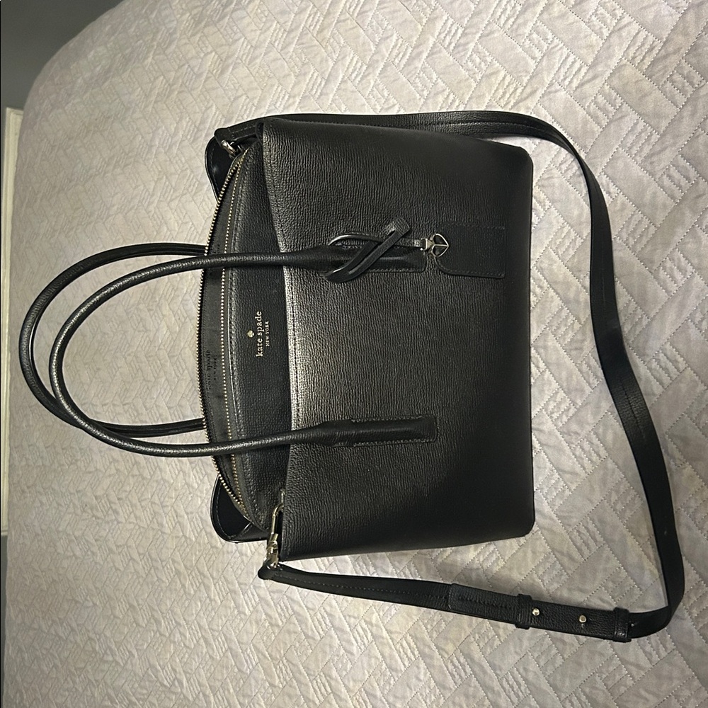 Kate Spade Black Textured Tote